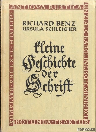 Kleine Geschichte der Schrift als Schreibbüchlein schöner Schriften