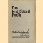 Das Neue testament Deutsch 7. Die Briefe an die Korinther door Heinz-Dietrich Wendland