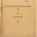 'Eenparigheid van gevoelen'
Joh. Francke
€ 5,00