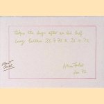 Taken the Days After We Had Beef Curry Between 28.7.72 and 28.10.72
Allen Fisher
€ 30,00