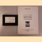 Petites miettes amoureuses: Poëmes libres. Edition originale ornée en frontispice d'une photographie inédite prise par P. L.; Deux contes. Edition originale autographiée
Pierre Louys
€ 250,00 Petites miettes amoureuses: Poëmes libres. Edition originale ornée en frontispice d'une photographie inédite prise par P. L.; Deux contes. Edition originale autographiée
Pierre Louys
€ 250,00