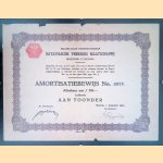 Amortisatiebewijs No. 3928: Aflosbaar met f250,-: Luidende aan toonder
Naamlooze Vennootschap Bataviasche Verkeers Maatschappij Gevestigd te Batavia
€ 10,00 Amortisatiebewijs No. 3928: Aflosbaar met f250,-: Luidende aan toonder
Naamlooze Vennootschap Bataviasche Verkeers Maatschappij Gevestigd te Batavia
€ 10,00