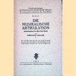 Die musikalische Artikulation insbesondere bei Johann Sebastian Bach door Hermann Keller