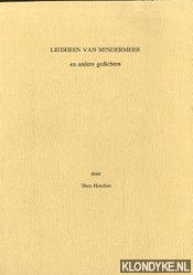 Hondius, Theo - Liederen van mindermeer en andere gedichten