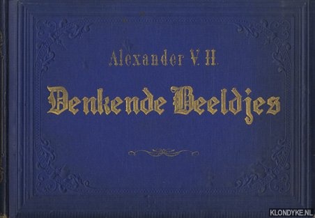 Ver Huell, Alexander - Denkende beeldjes. Schetsen uit de portefeuille van A. Ver Huell. Pijlspitsslijpersnakroost, herfstbladen, spectatorplaten. Op steen gebragt door M. Bos