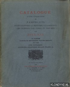 Diverse auteurs - Catalogue d'une collection de Pamphlets 1610-1648