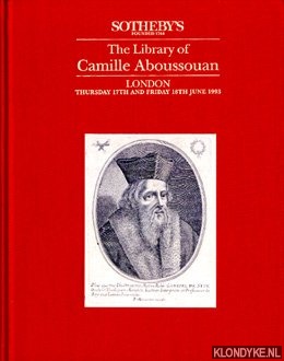 Diverse auteurs - The Library of Camille Aboussouan. London: Thursday 17th and Friday 18th June 1993 Sotheby's