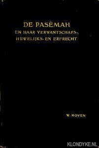 Hoven, Willem - De Pasemah en haar verwantschaps-, huwelijks- en erfrecht.