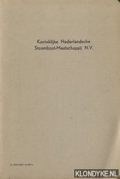 Diverse auteurs - Koninklijke Nederlansche Stoomboot-Maatschappij N.V. - leeg schrift