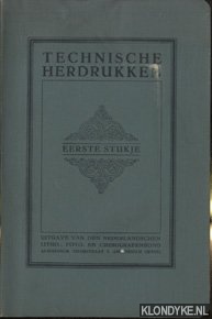 Diverse auteurs - Technische herdrukken. Eerste stukje