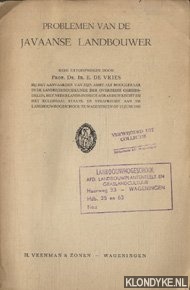 Vries, E. de - Problemen van de Javaanse landbouwer, rede
