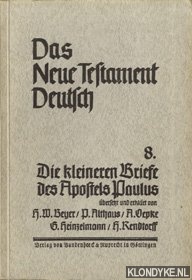 Beyer, H.W. - e.a. - Das Neue testament Deutsch 8, Die kleineren Briefe des Apostels Paulus