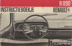 Diverse auteurs - Instructieboekje Renault R1190