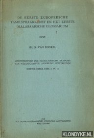 Ronkel, Ph. S. van - De eerste Europeesche tamilspraakkunst en het eerste Malabaarsche glossarium