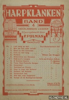 Pijlman, F. - Harpklanken band 4 Vanderlandsche liederen
