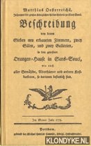 Oesterreich, Matthia - Beschreibung der Neuen Kammern in Sanssouci. Von denen sieben neu erbauten Zimmern, zwey Slen, und zwey Gallerien, in dem gewesenen Orangen-Hause in Sans-Souci, wie auch aller Gemhlde, Alterthmer und andern Kostbarkeiten, so darinnen befindlich sind