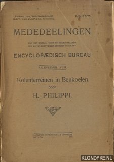 Philippi, H. - Morphologische en Geologische aanteekeningen bij de kaart van Zuid-Sumatra II. Kolenterreinen in Benkoelen. Tekstdeel