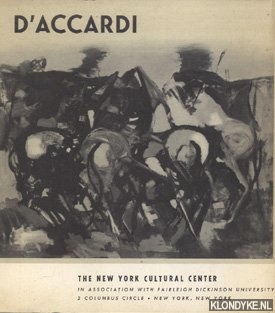 Accardi, Gian Rodolfo d' - D'Accardi - The New York Cultural Center in association with Fairleigh Dickinson University