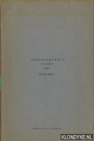 Krishnamurti, J. - Krishnamurti's Talks 1950 (Verbatim Report)