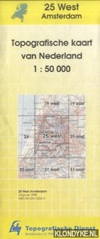 Diverse auteurs - Topografische Kaart van Nederland - 1:50 000. 25 West Amsterdam