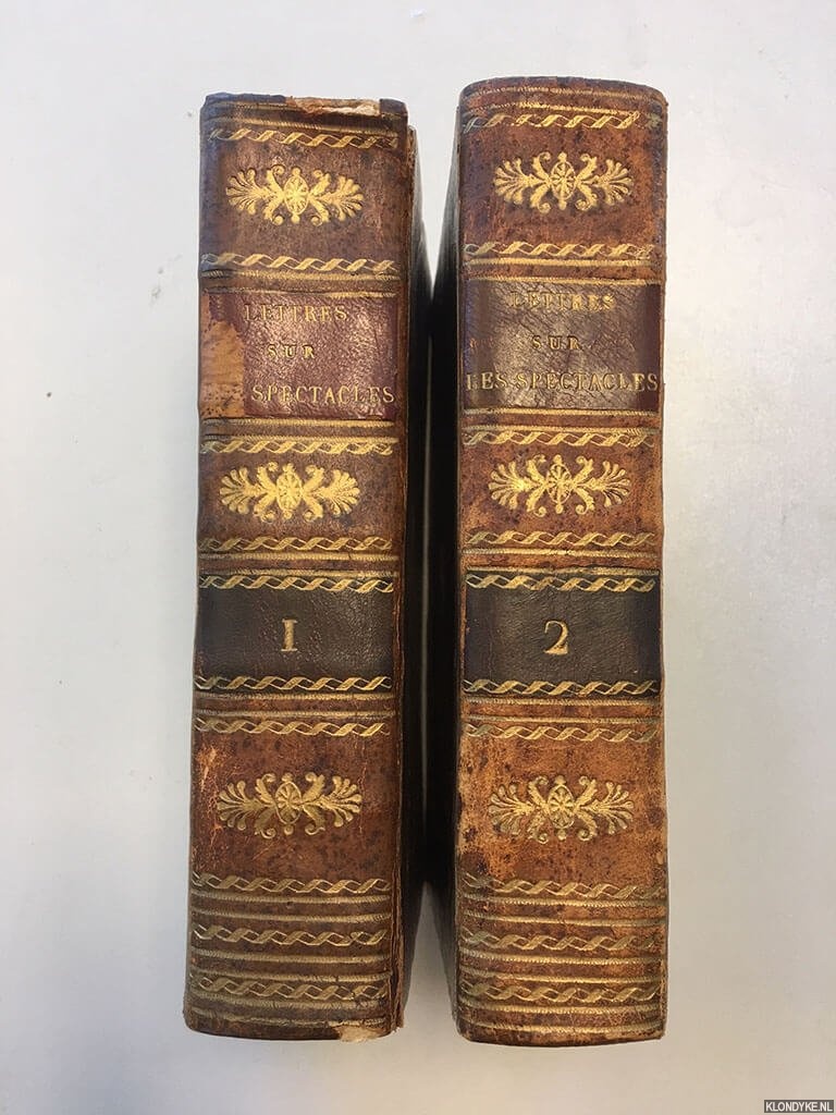 Desprez de Boissy, M. - Lettres sur les spectacles; avec Une Histoire des Ouvrages pour & contre les Theatres (2 volumes)