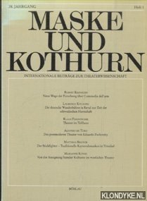 Erenstein, Robert - e.a. - Maske und Kothurn. Internationale Beitrge zur Theaterwissenschaft. 38. Jahrgang - heft 1