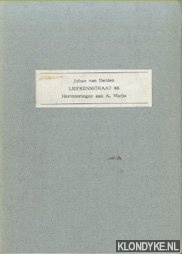 Delden, Johan van - Liefkensstraat 66. Herinneringen aan A. Marja