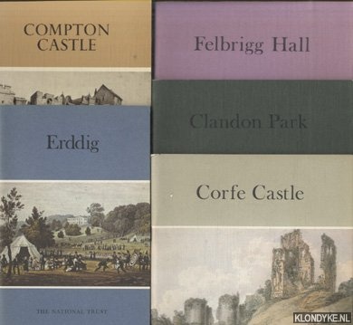 Various - 5 staplebound books of English Castles: Corfe Castle; Clandon Park; Felbrugg Hall; Erdigg; Compton Castle