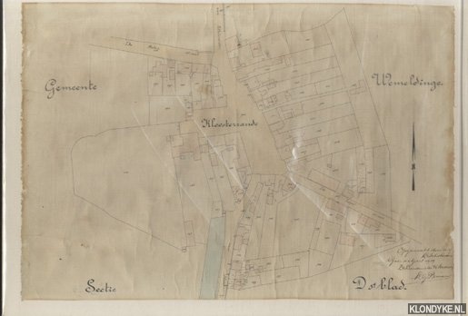 Schotman, L. (opgemaakt door) & L.G. Prinzen (de landmeter v/h kadaster) - Oude kaart van Gemeente Wemeldinge