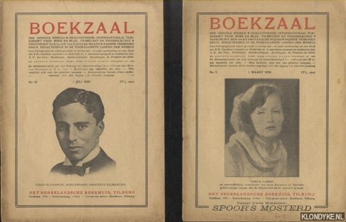 Diverse auteurs - Boekzaal der Geheele Wereld. Geillustreerd Internationaal Tijdschrift voor Bibliographie, Film en Toneel. No 5 & No 13 1929