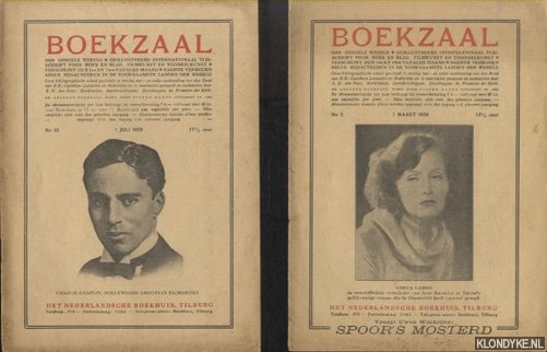 Diverse auteurs - Boekzaal der Geheele Wereld. Geillustreerd Internationaal Tijdschrift voor Bibliographie, Film en Toneel. No 5 & No 13 1929