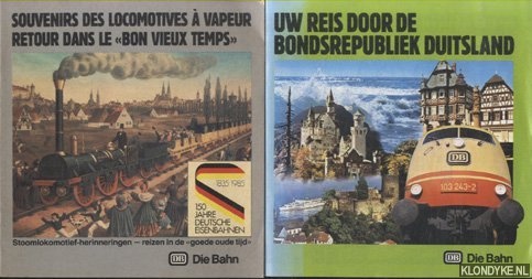 Diverse auteurs - DB Die Bahn. 2 brochures: Uw reis door de Bondsrepubliek Duitsland & Souvenirs des locomotives a vapeur retour dans le 