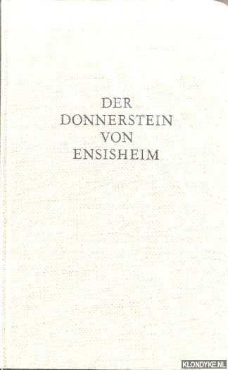 Mhll, Theodora Von der - Der Donnerstein Von Ensisheim
