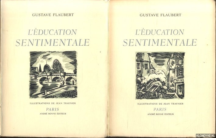Flaubert, Gustave & Traynier, Jean (illustrations gravees sur bois de) - L' education sentimentale (2 volumes)