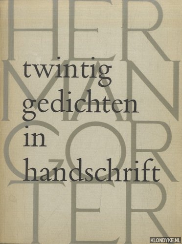 Gorter, Herman - Twintig gedichten in handschrift