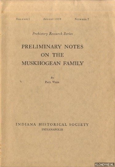 Weer, Paul - Preliminary Notes on the Muskhogean Family