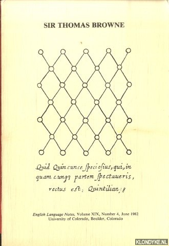Schoek, R.J. (Editor) - Sir Thomas Browne and the Republic of Letters