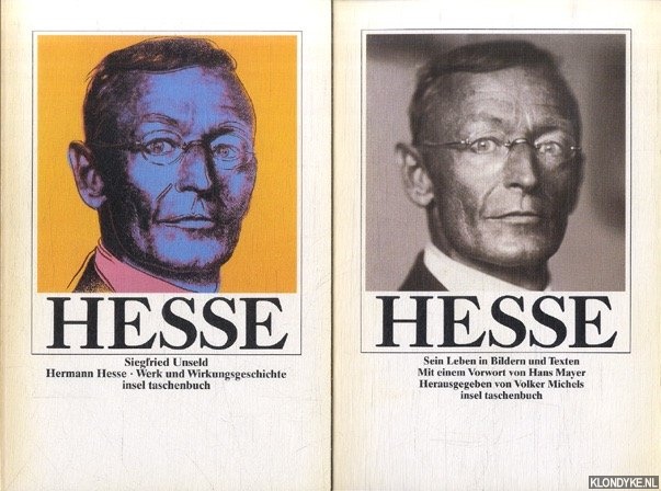 Michels, Volker & Hans Mayer (Vorwort) & Siegfried Unseld - Hesse. Sein Leben in Bildern und Texten / Hermann Hesse Werk und Wirkungsgeschichte (2 volumes)