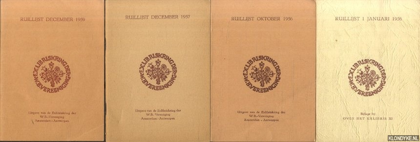Diverse auteurs - Exlibriskring der W.B. Vereniging - ruillijst (4x)