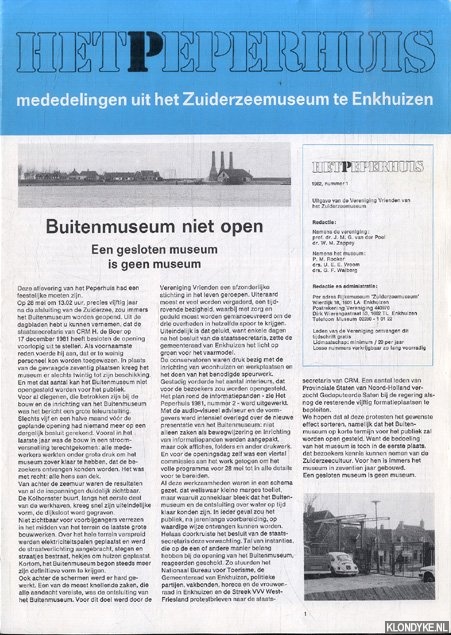 Bloemberg, W. - e.a. (redactie) - Het peperhuis. Nieuwsbrief van het Zuiderzeemuseum (51 afleveringen 1987-1999)