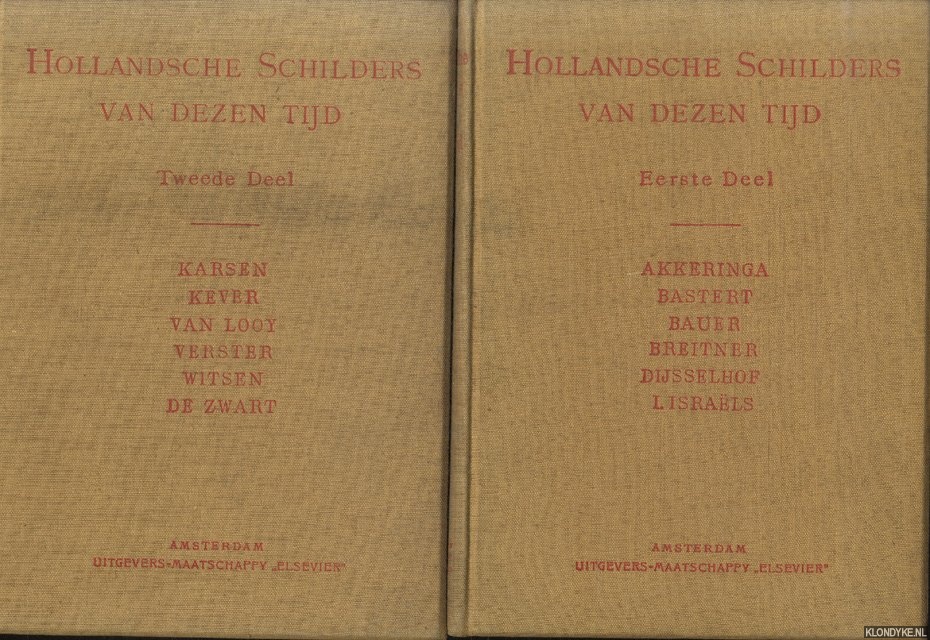 Diverse auteurs - Hollandsche Schilders van dezen tijd (2 delen)