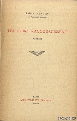 Henriot, mile - Les jours raccourcissent