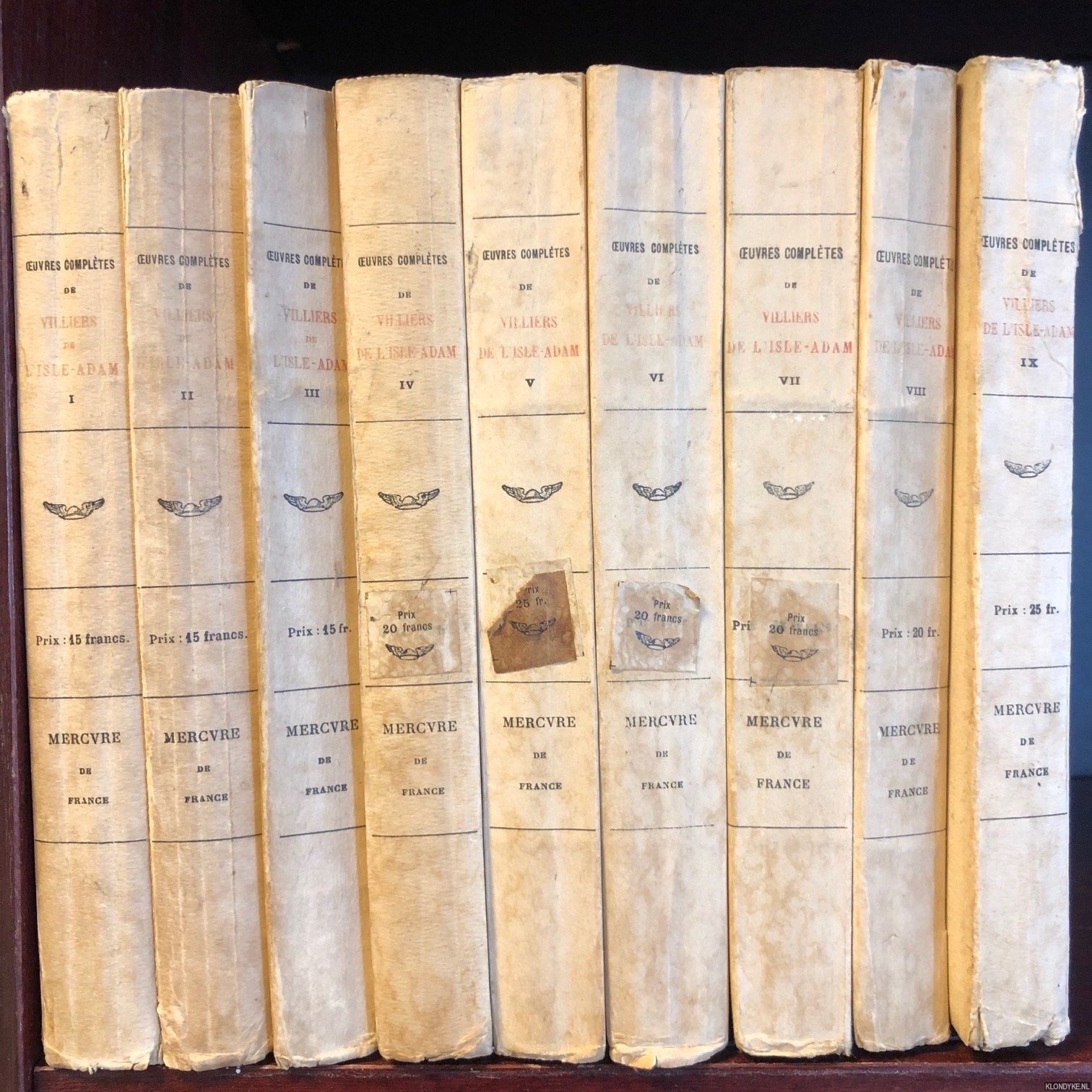 Villiers de l'Isle-Adam, Auguste de - Oeuvres Compltes de Villiers de l'Isle-Adam I-XI (9 volumes)