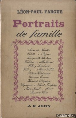 Fargue, Lon-Paul - Portraits de famille