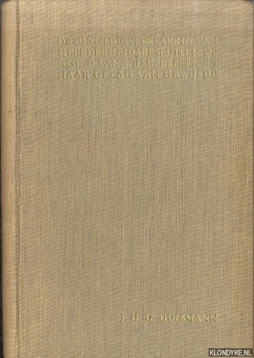 Hlsmann, Johann Heinrich Hermann - De ongeldigverklaring van meerderheidsbesluiten op grond van wilsgebreken, en haar gezag van gewijsde