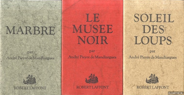 Mandiargues, Andr Pieyre de - Le muse noir; Soleil des loups; Marbre; Le lis de mer (4 volumes in box)