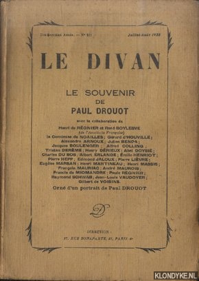 Various - Le Divan. Le souvenir de Paul Drouot