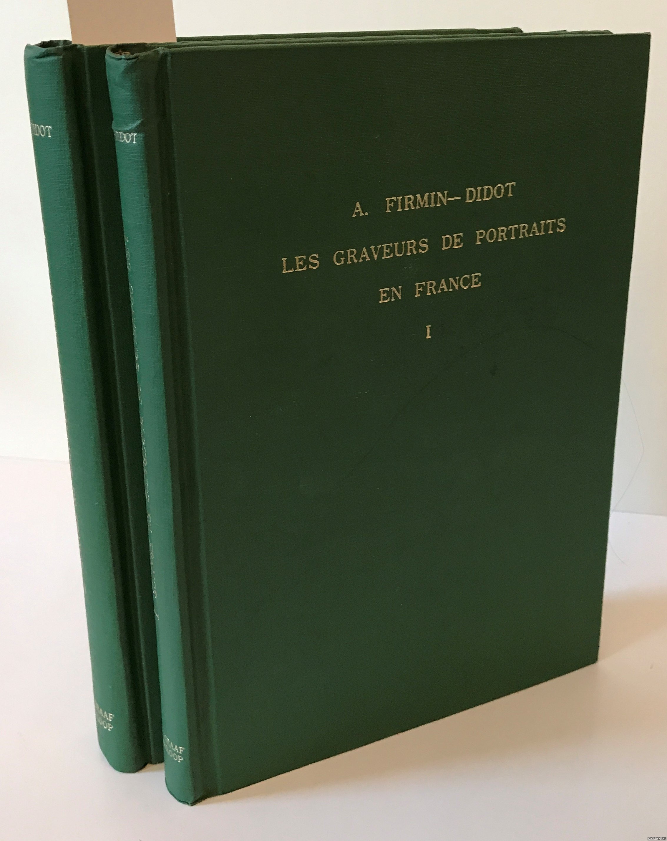 Firmin-Didot, Ambroise - Les graveurs de portraits en France. Catalogue raisonn da la collection des portraits de l'cole franaise appartenant  Ambroise Firmin-Didot (2 volumes)