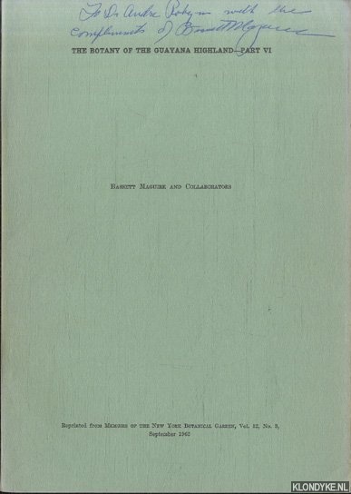 Maguire, Bassett and Collaborators - The Botany of the Guayana Highland - Part VI *SIGNED*