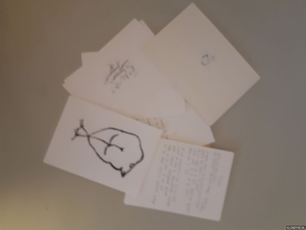 Geel, Chr.J. van - Vier gedichten in handschrift en vier tekeningen van Chr. J. van Geel